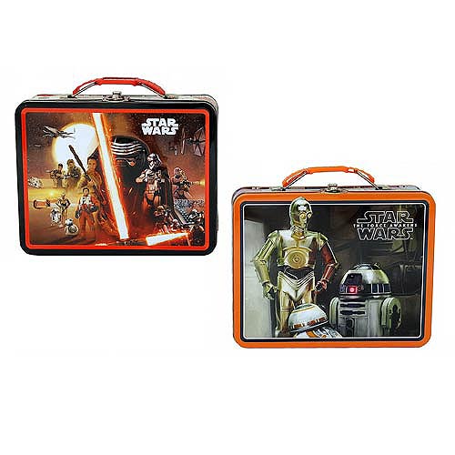 Star Wars Force Awakens Large Carry All Tin Lunch Box Set